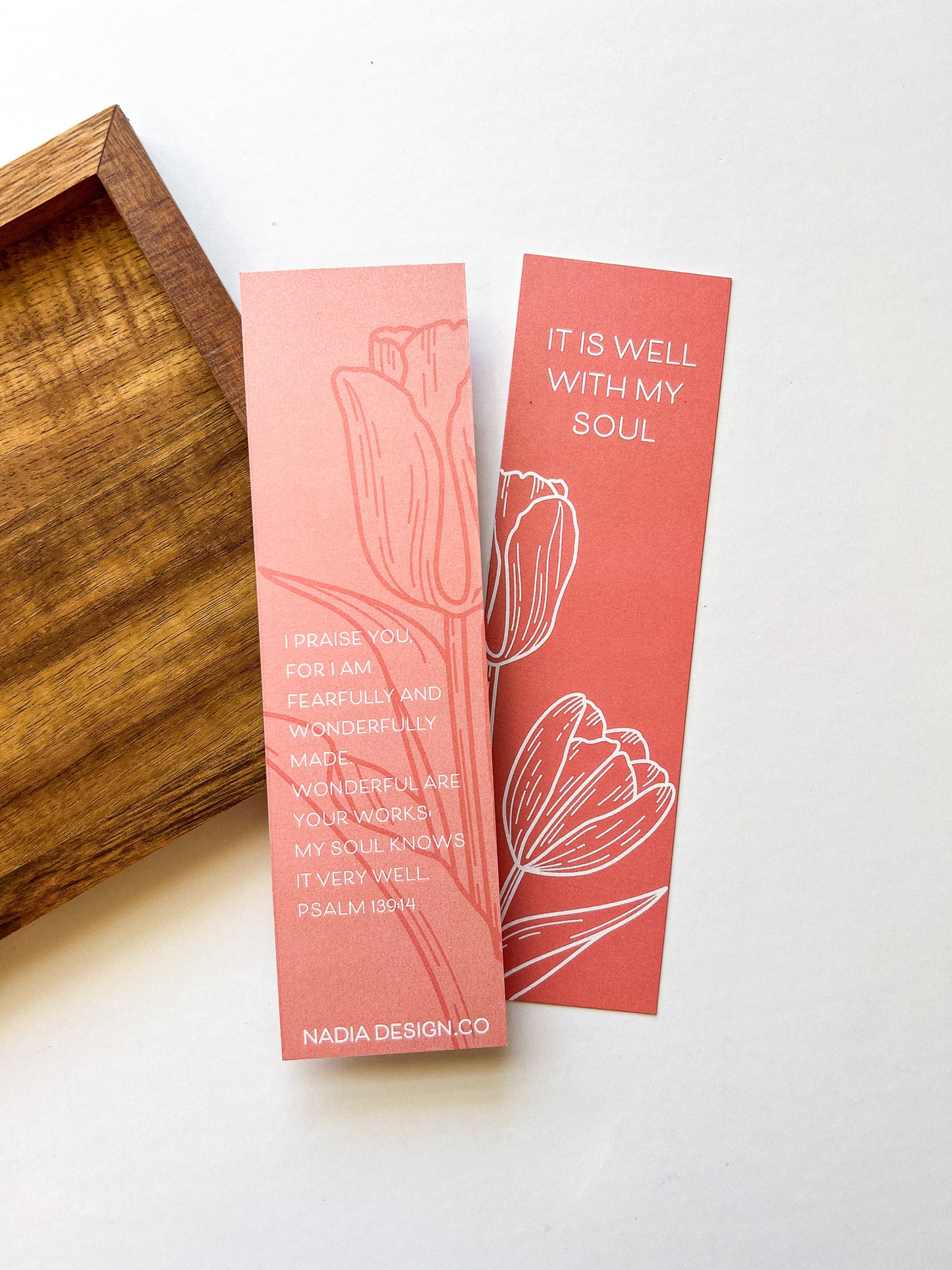 Floral Theme Bible Verse Bookmarks - 5 Pack