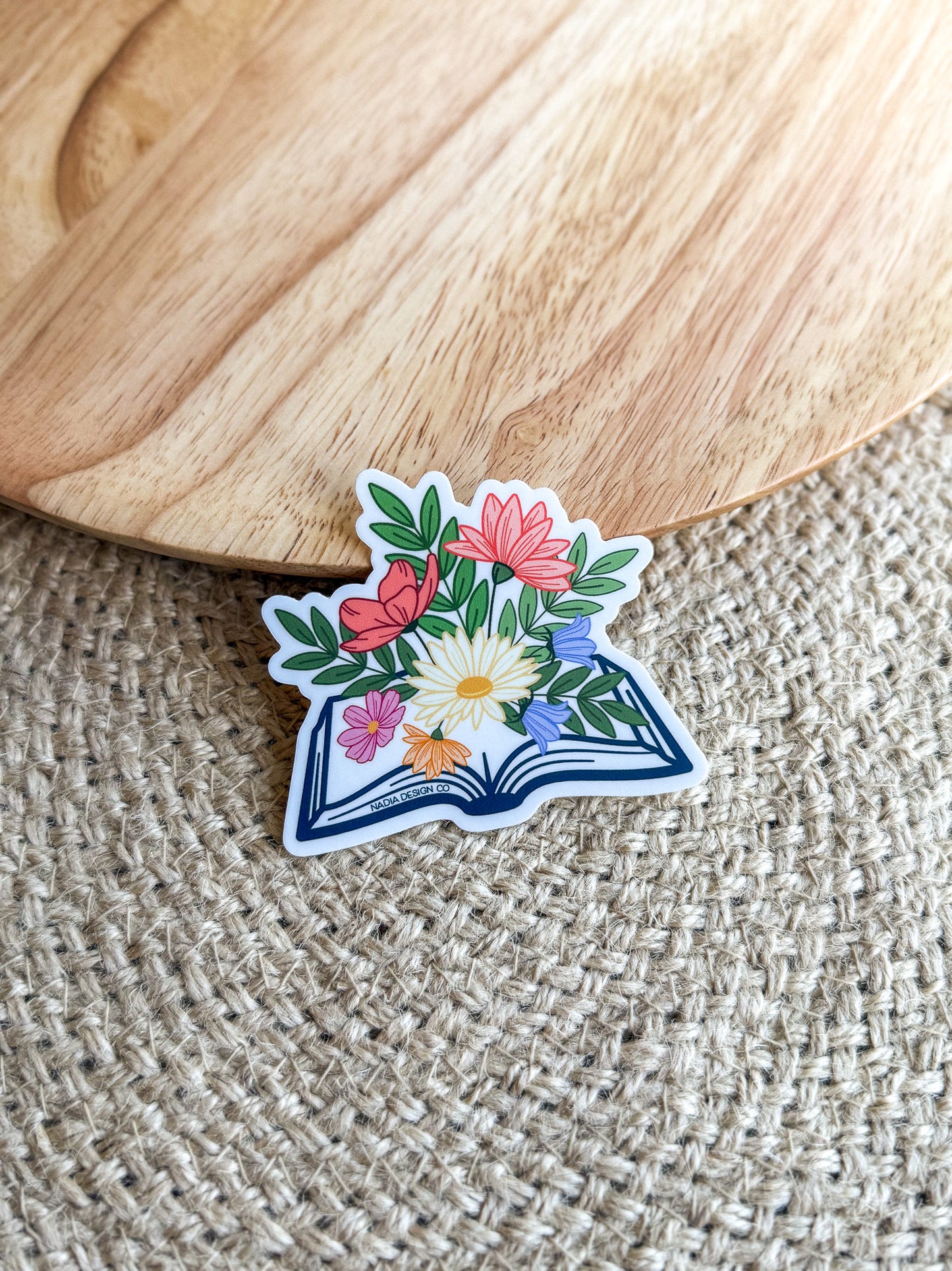 Floral Book Sticker