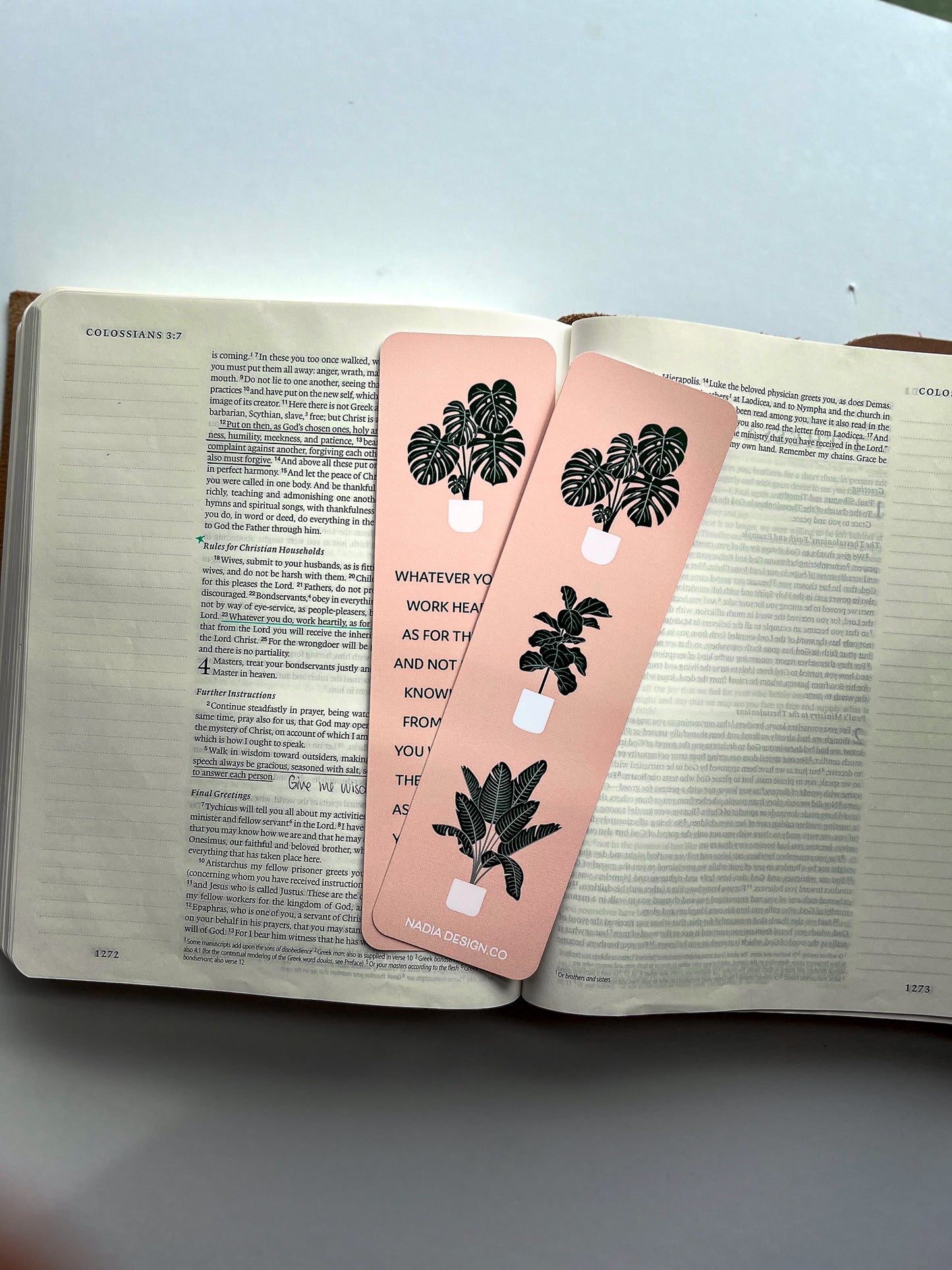 Colossians 3:23-24 Bookmarks