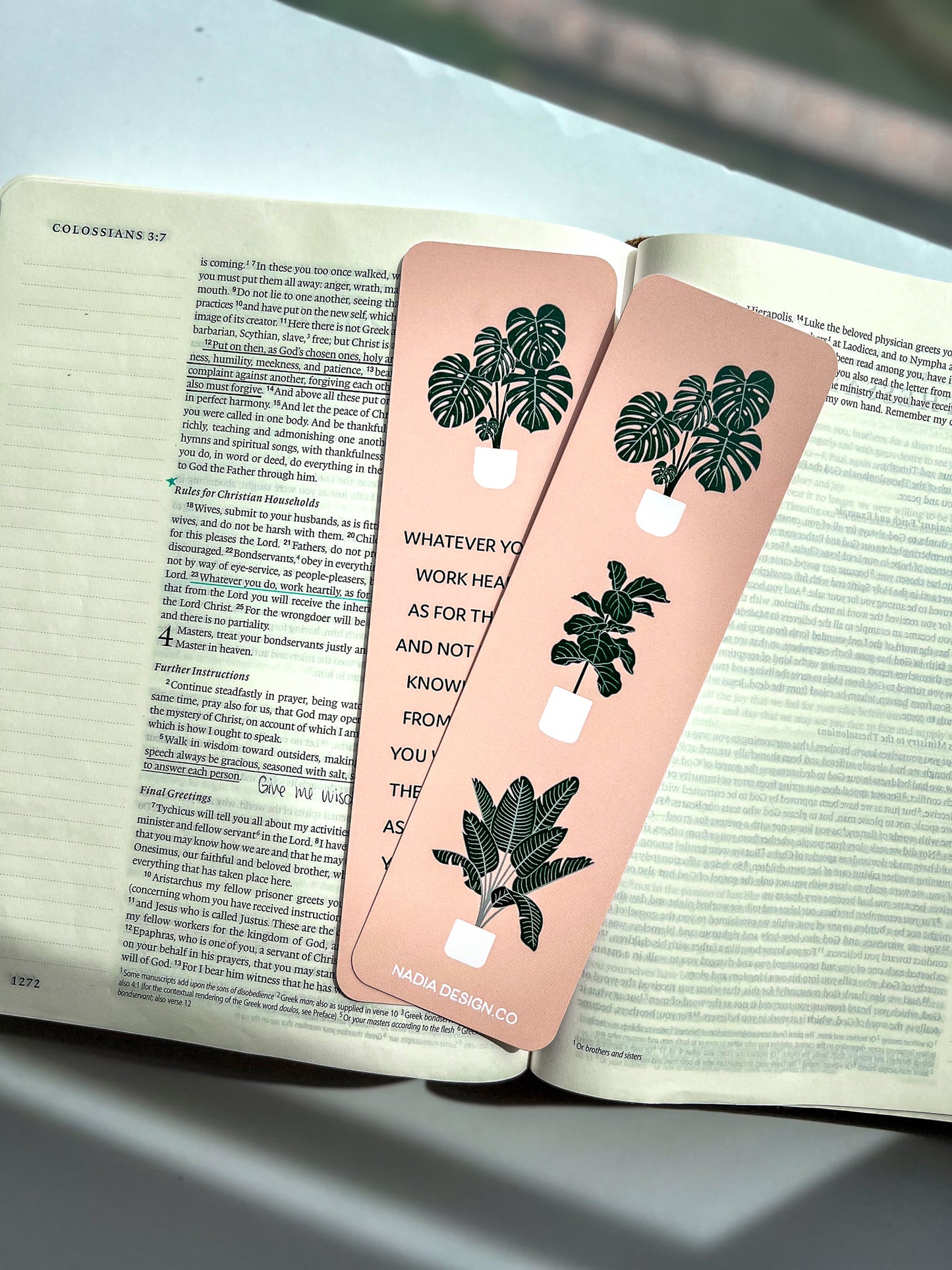 Colossians 3:23-24 Bookmarks