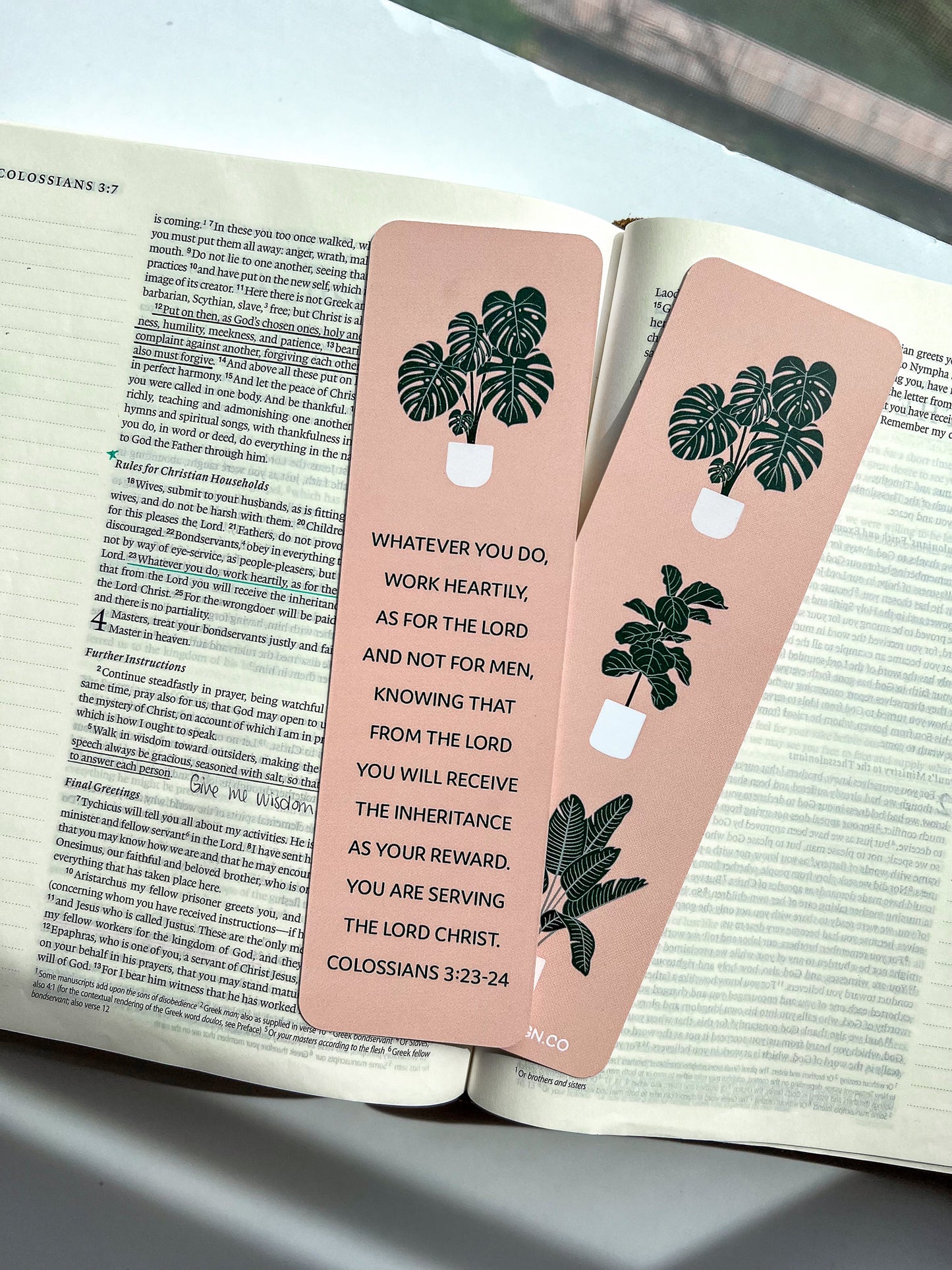 Colossians 3:23-24 Bookmarks