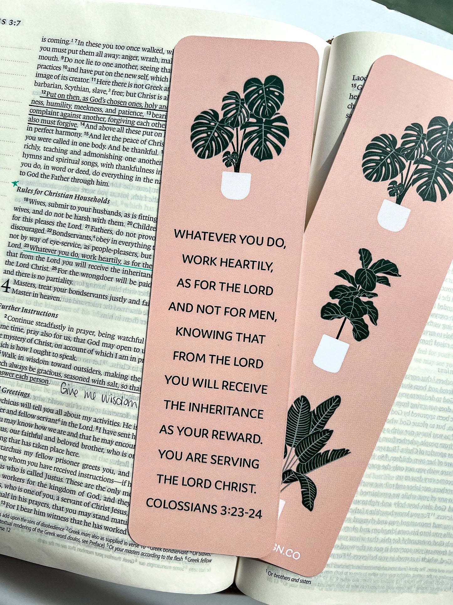 Colossians 3:23-24 Bookmarks