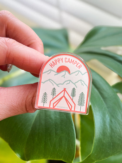 Happy Camper Acrylic Pin
