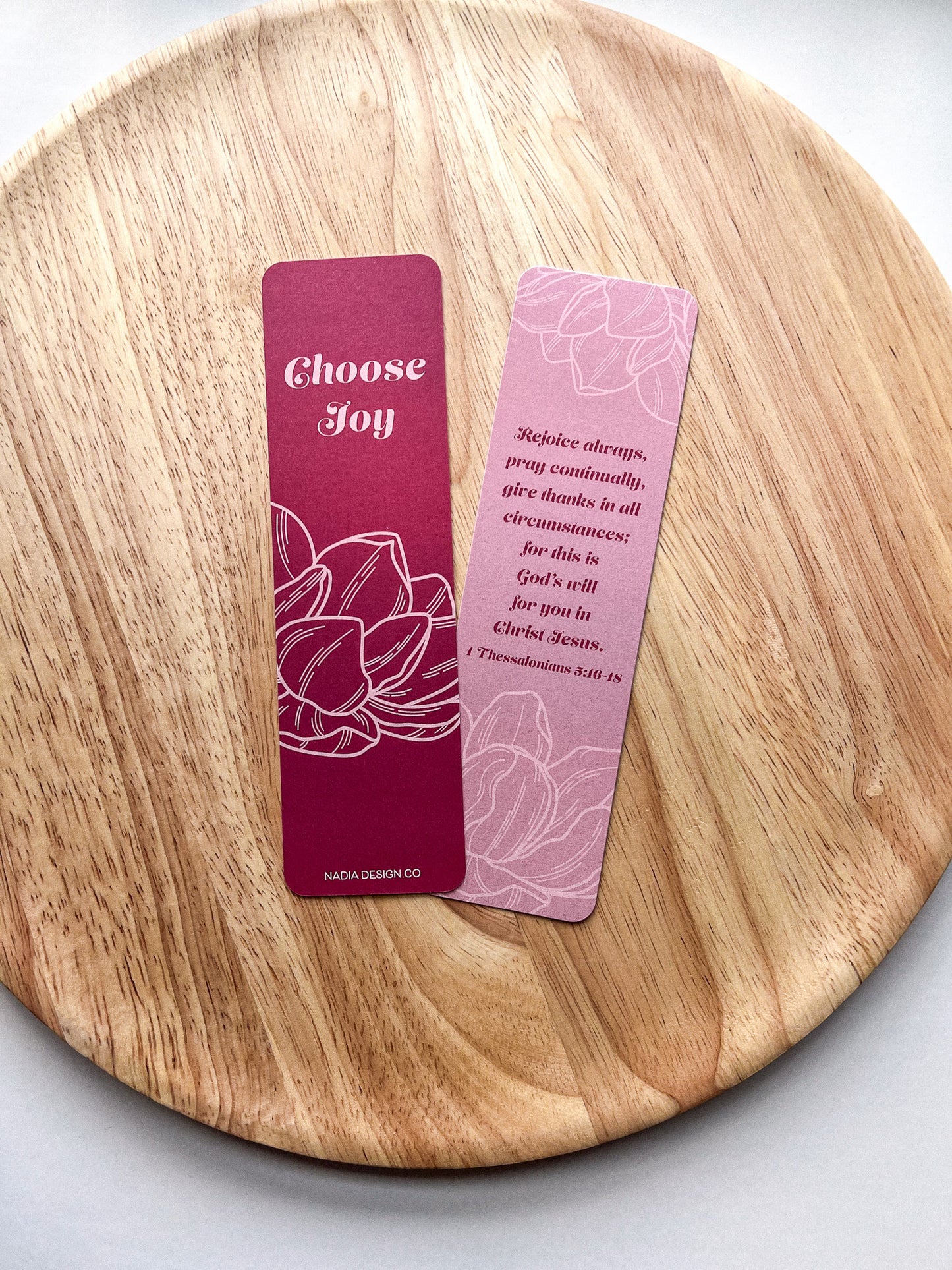 Floral Theme Bible Verse Bookmarks - 5 Pack