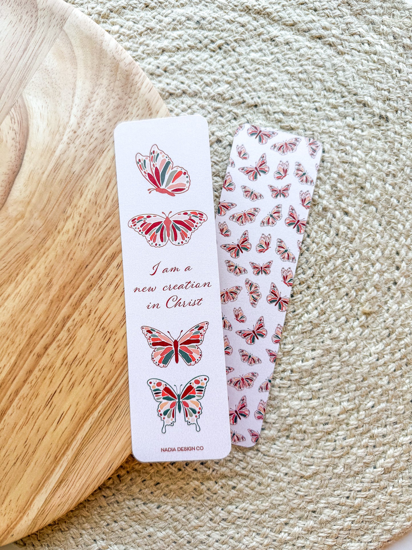 I am A New Creation in Christ Butterfly Bookmark