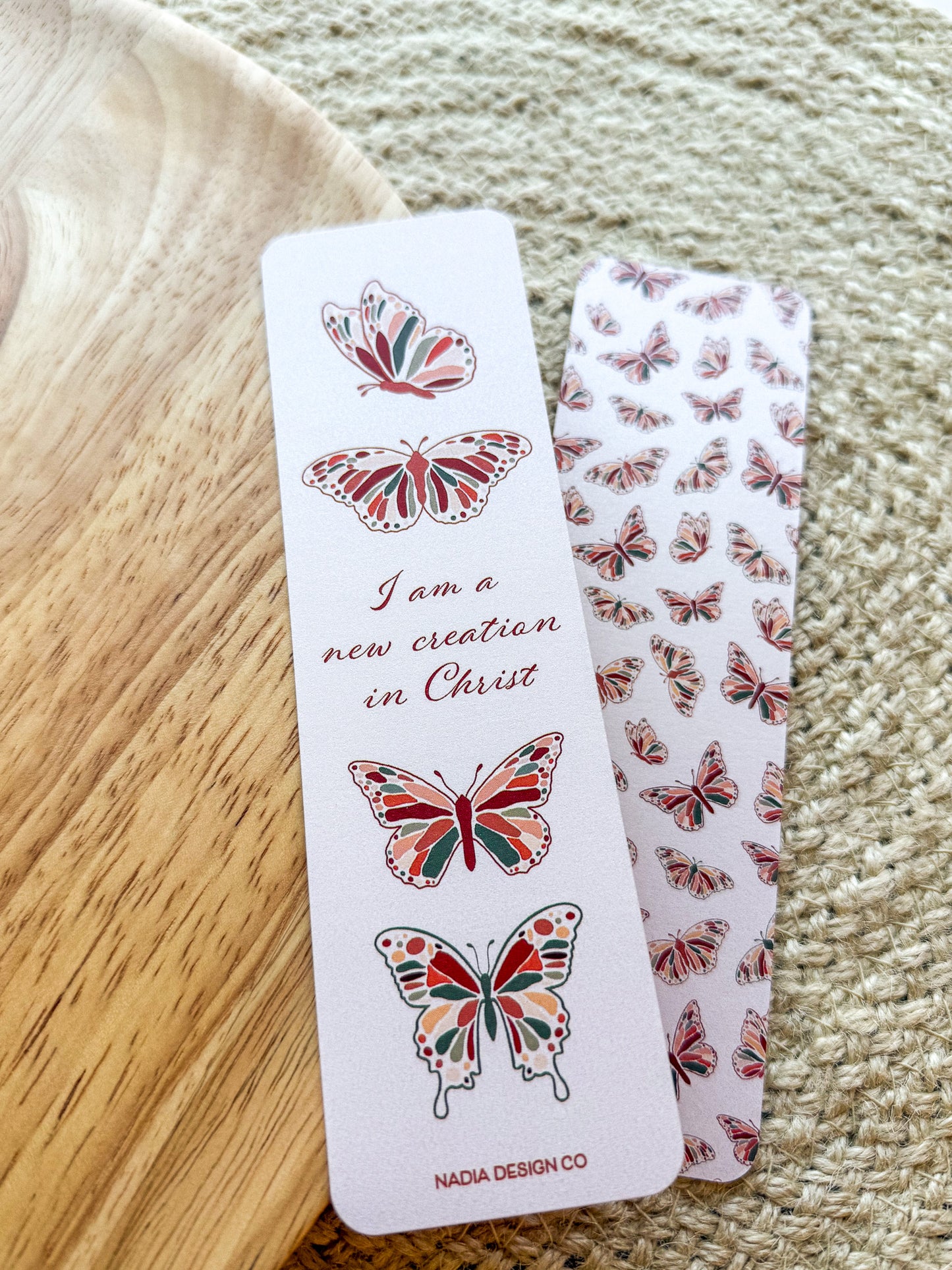 I am A New Creation in Christ Butterfly Bookmark