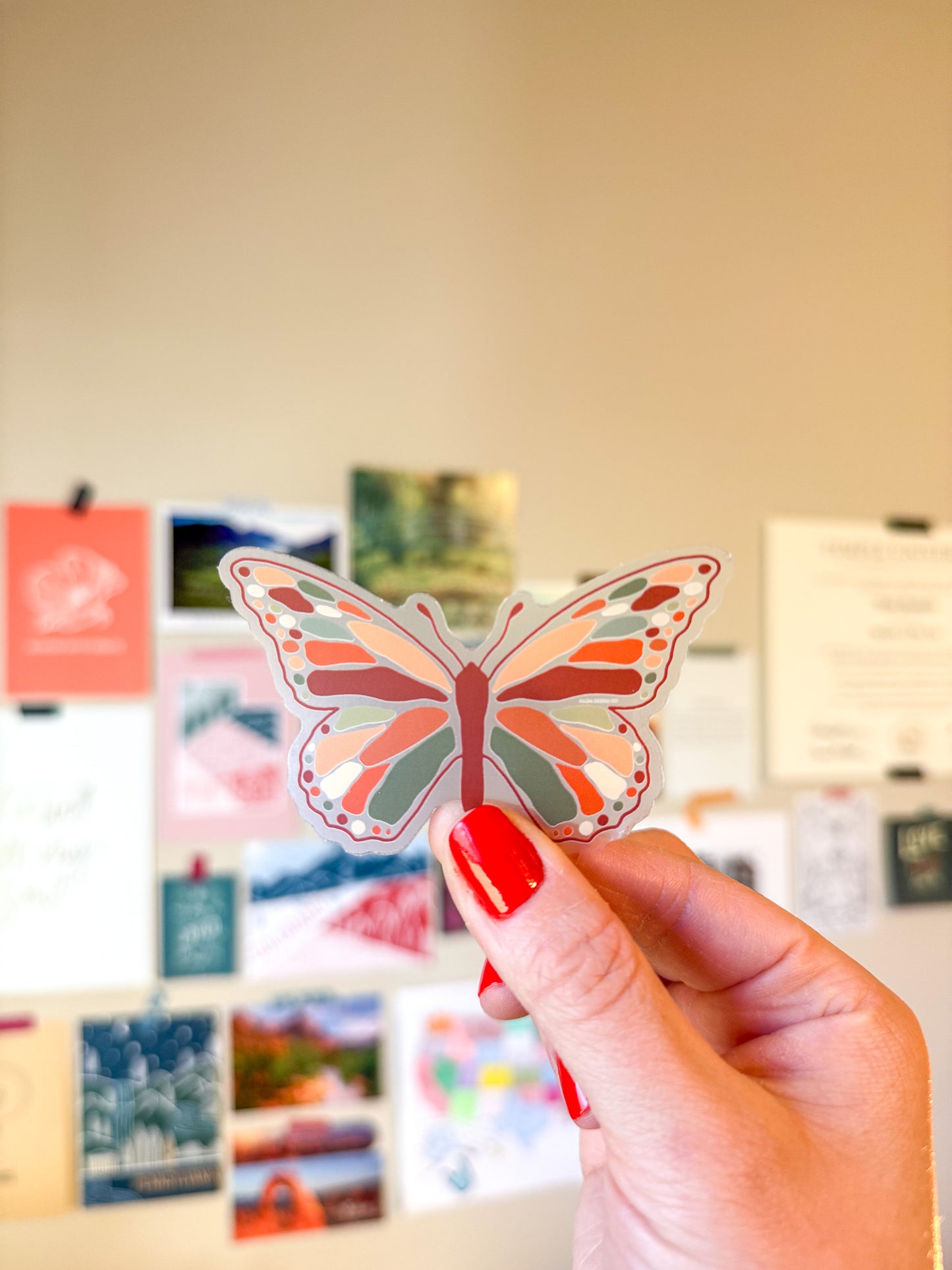 Warm Toned Butterfly Sticker