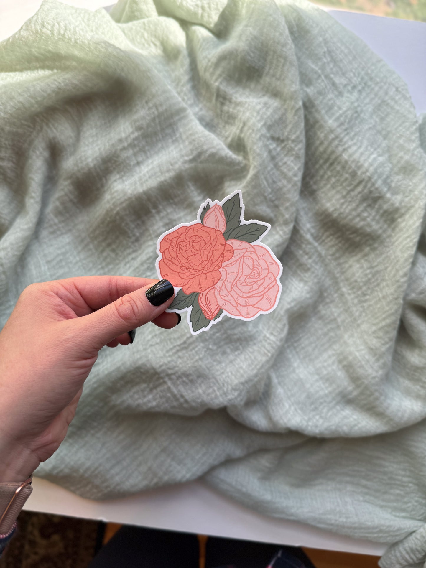 Pink Roses Sticker
