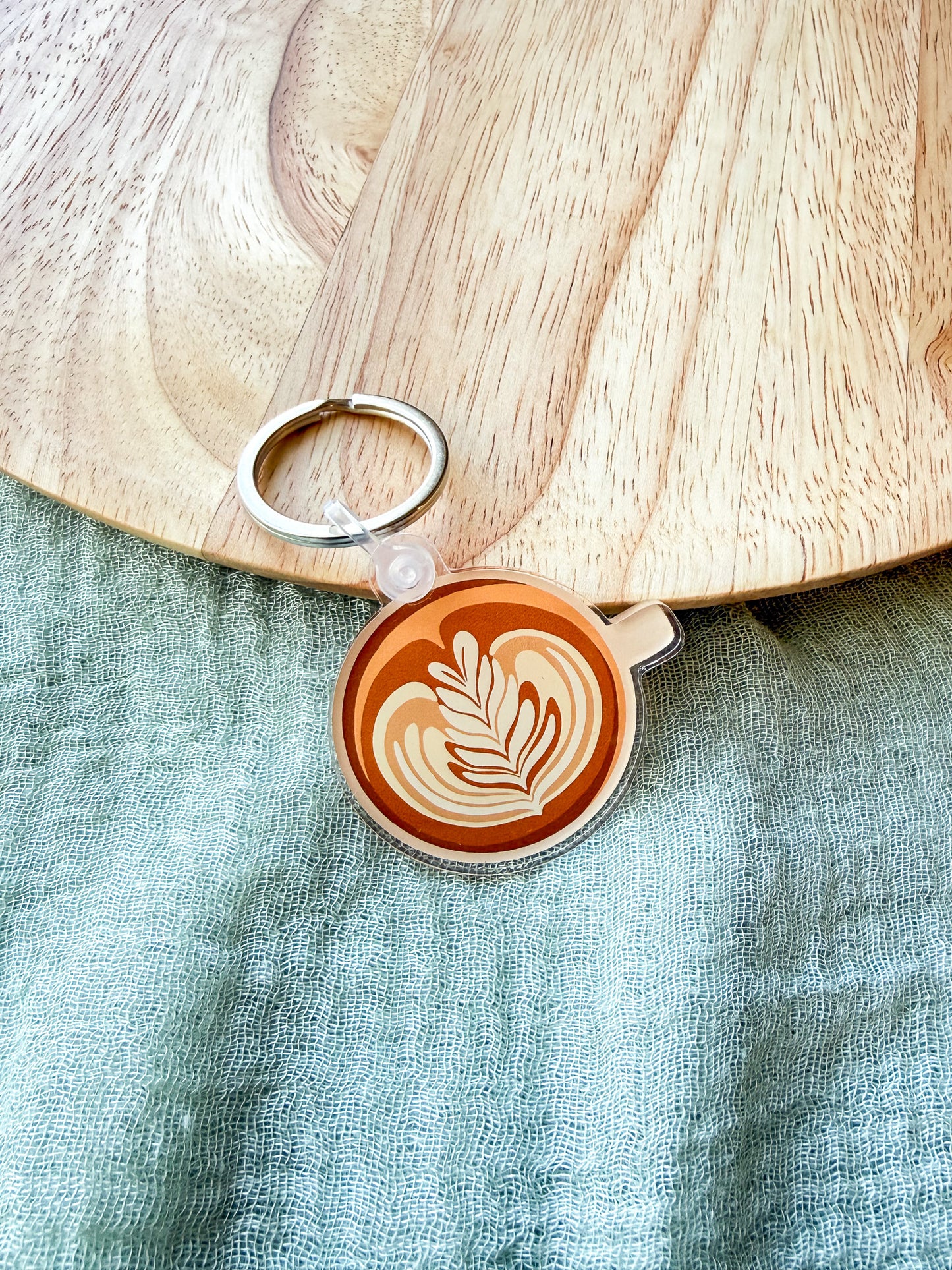 Cafe Latte Acrylic Keychain