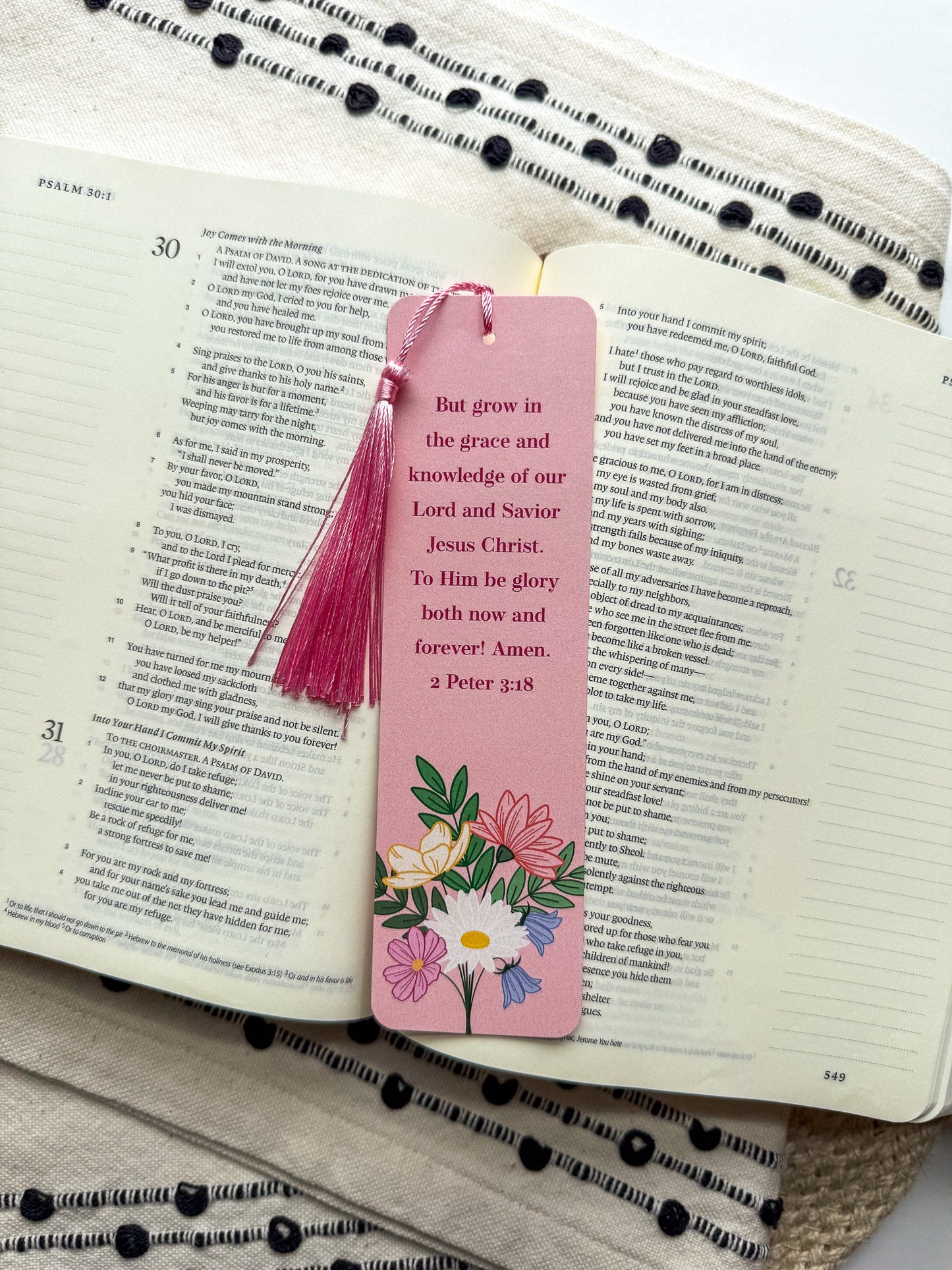 2 Peter 2:18 Floral Bookmarks