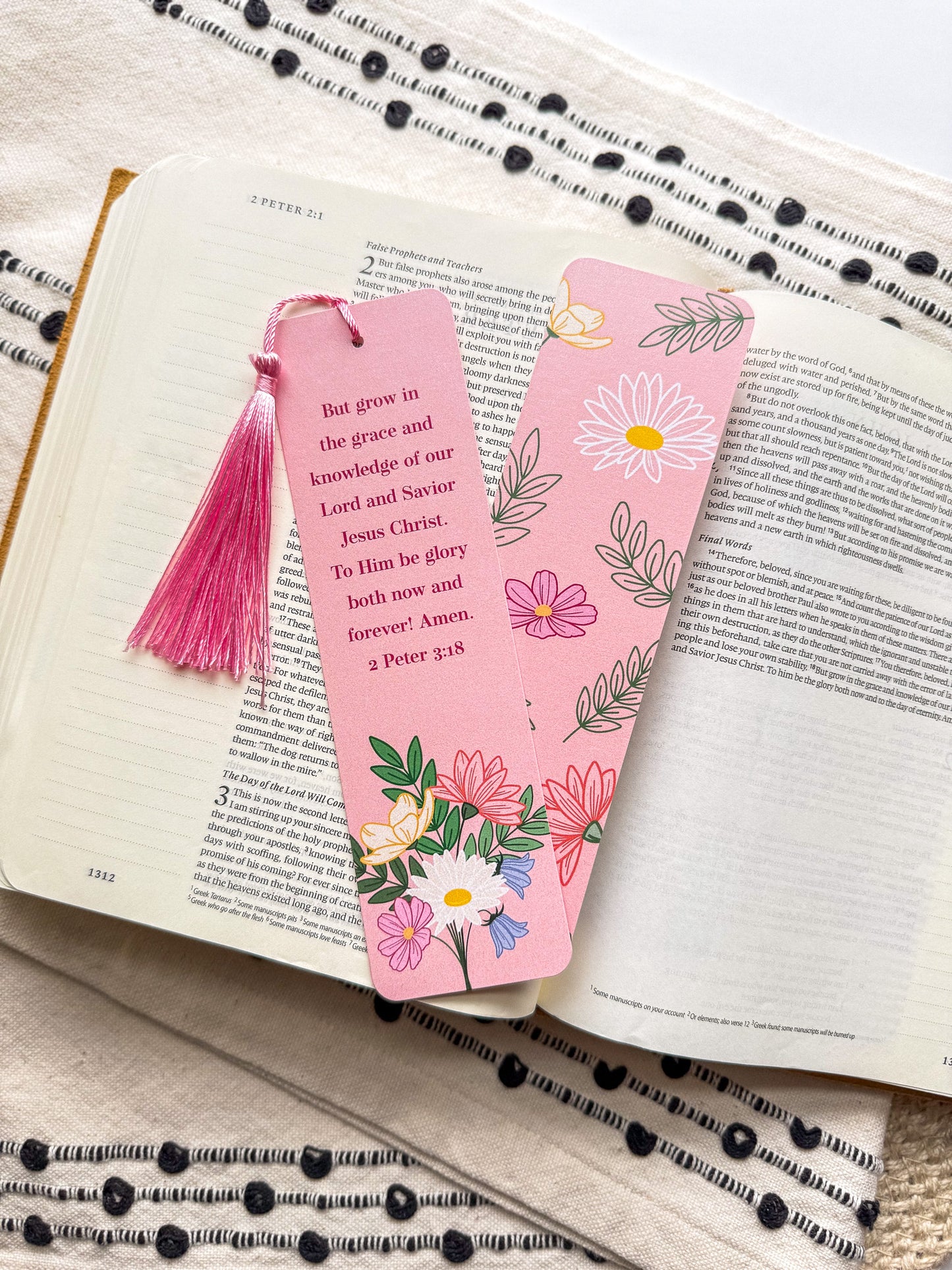 2 Peter 2:18 Floral Bookmarks