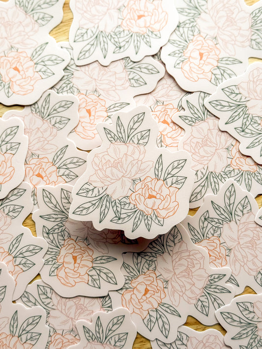 Peony Sticker