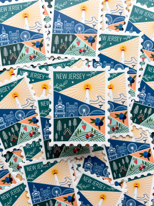 New Jersey Stamp Sticker