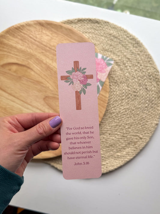 John 3:16 Floral Bookmark