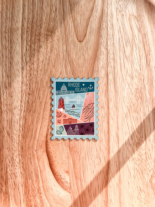 Rhode Island Stamp Magnet