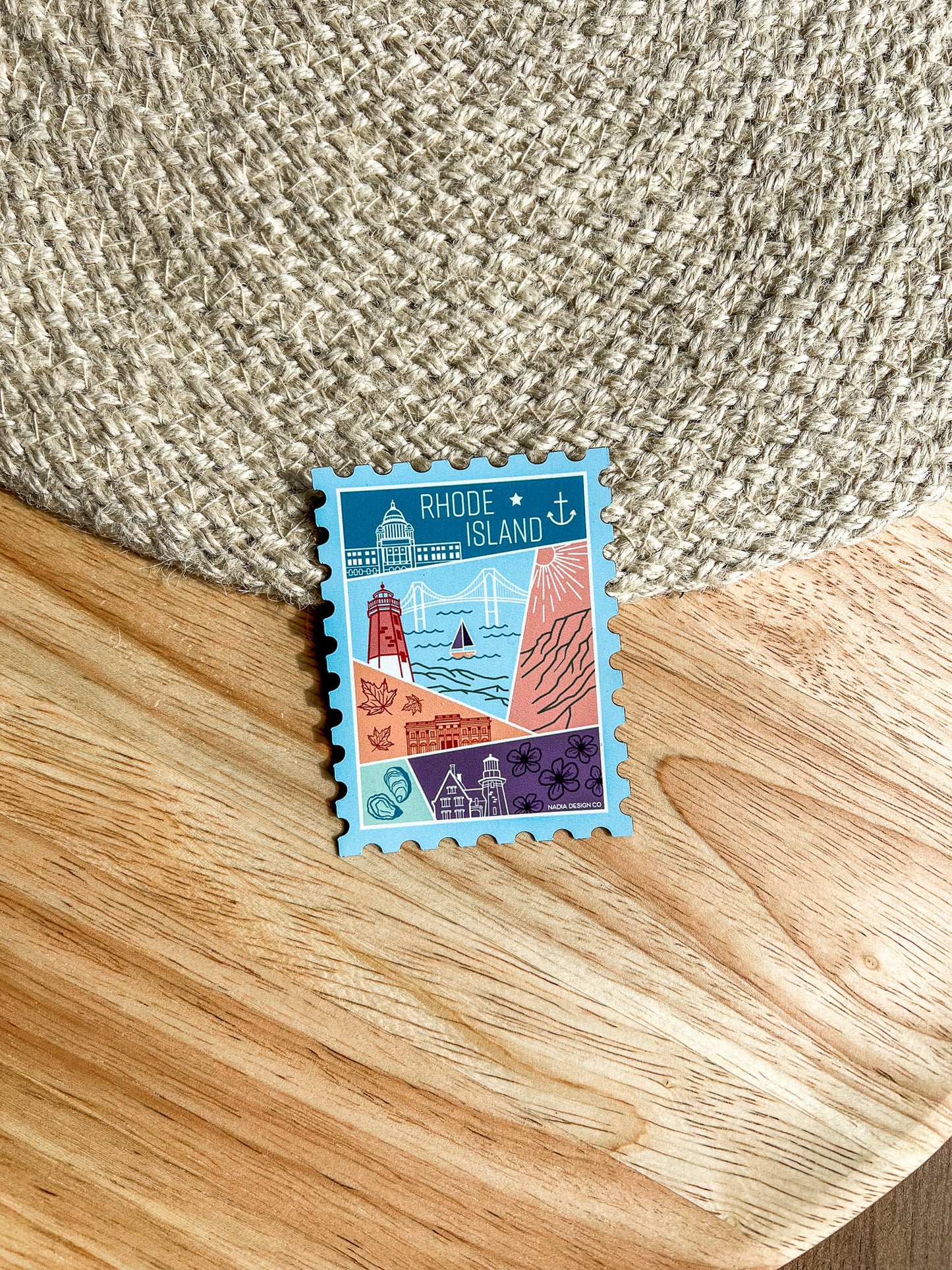 Rhode Island Stamp Magnet