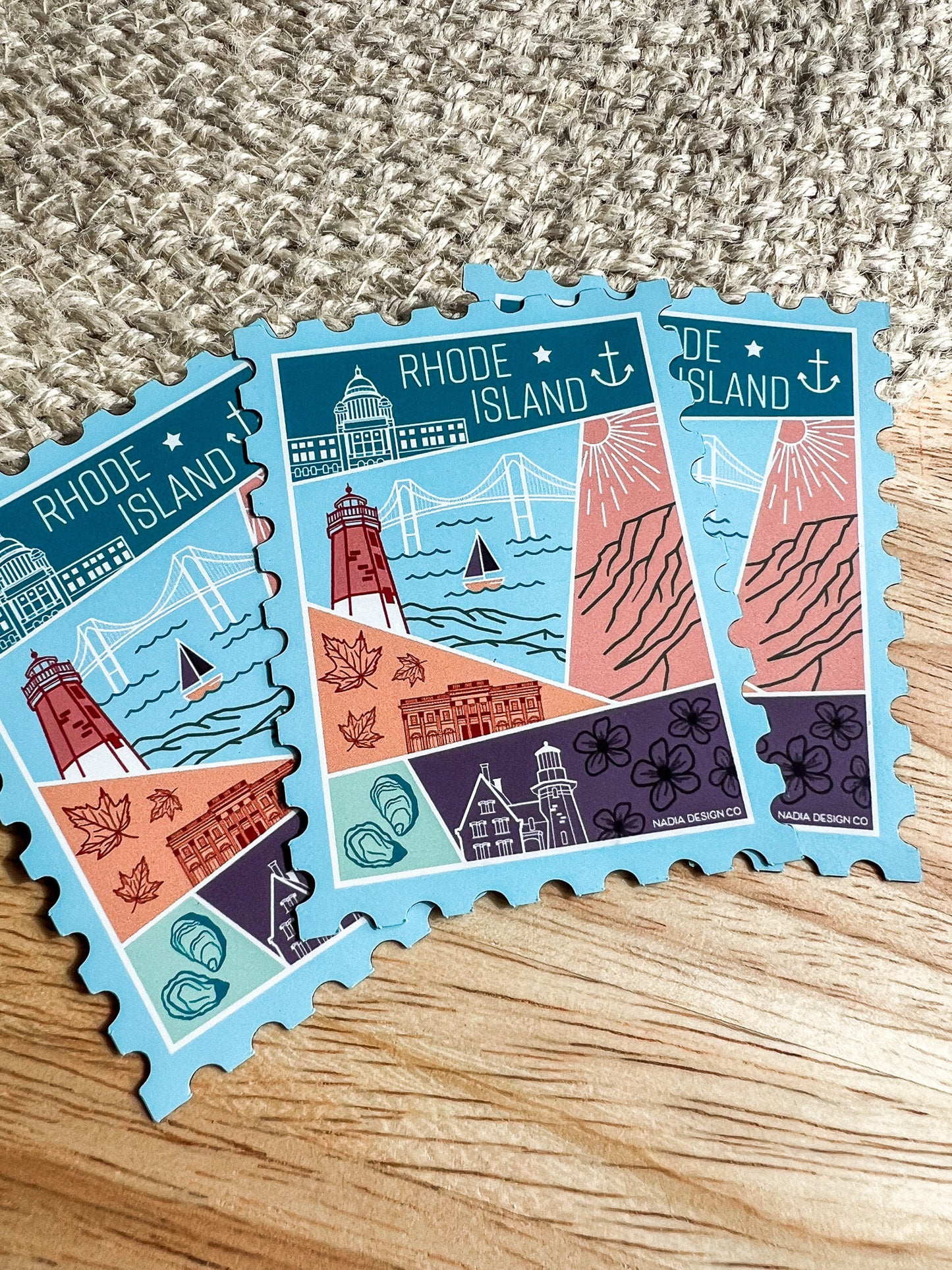 Rhode Island Stamp Magnet