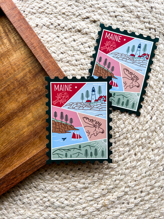 Maine Stamp Magnet