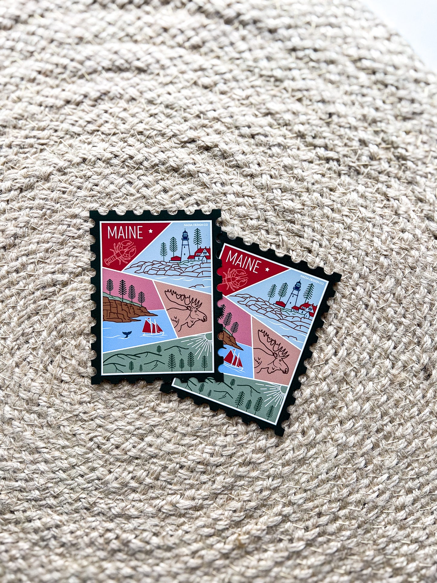 Maine Stamp Magnet