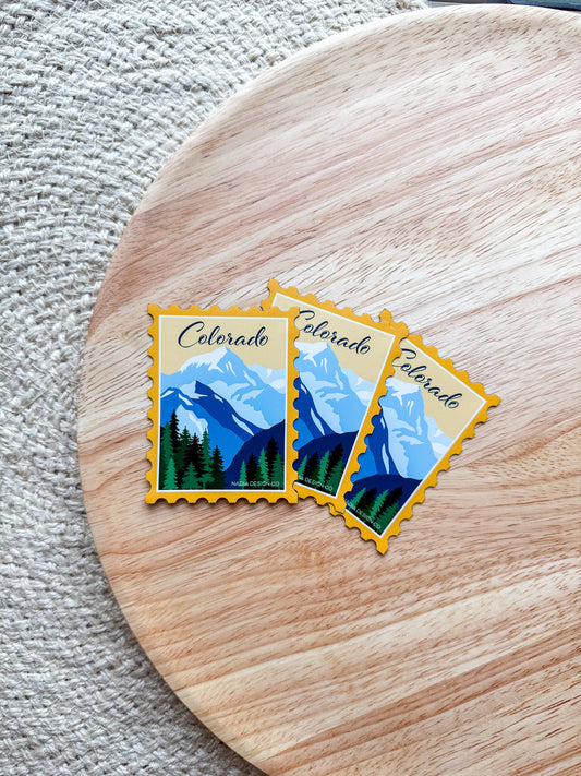 Colorado Mountains Stamp Magnet
