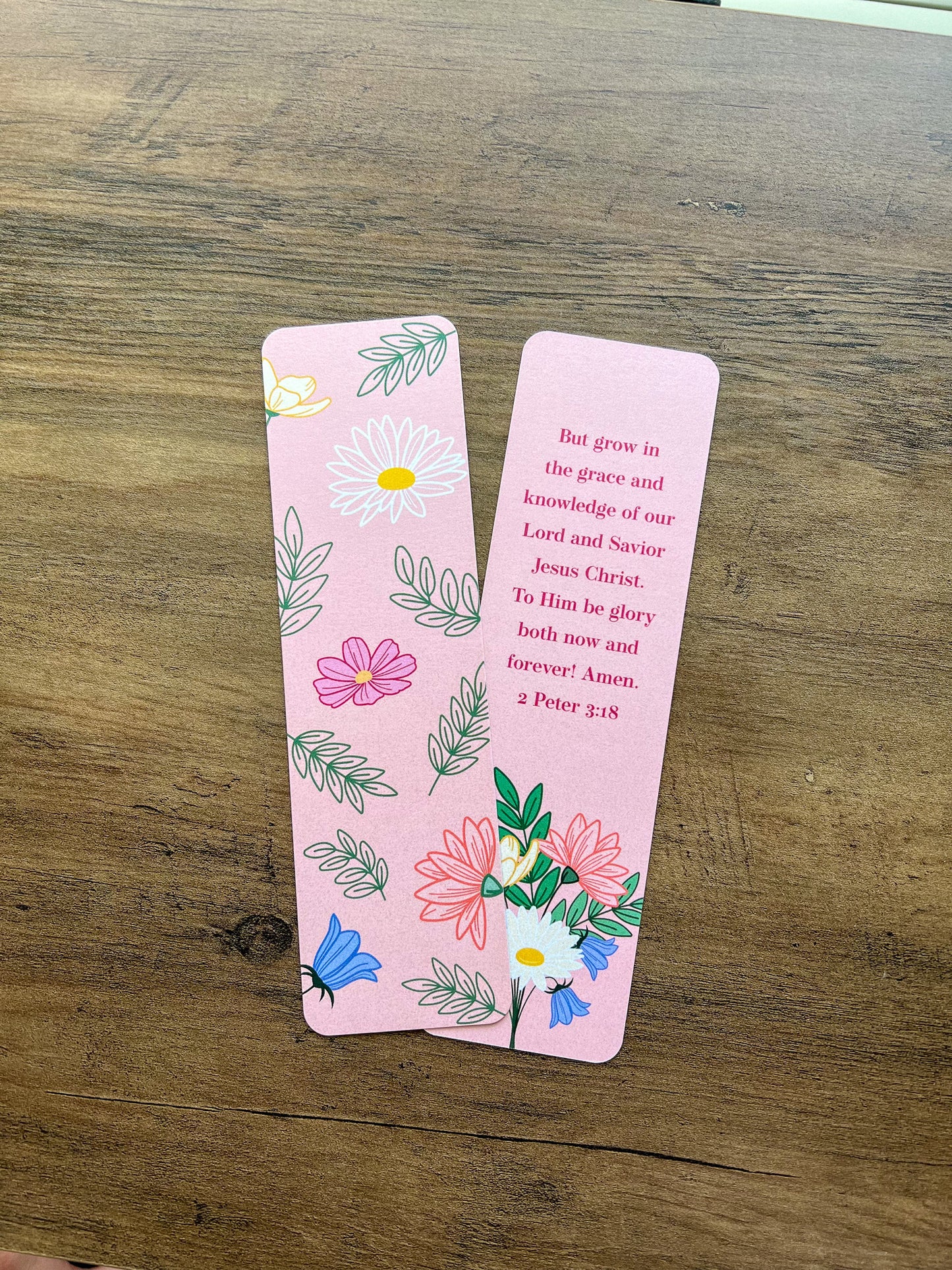 2 Peter 2:18 Floral Bookmarks