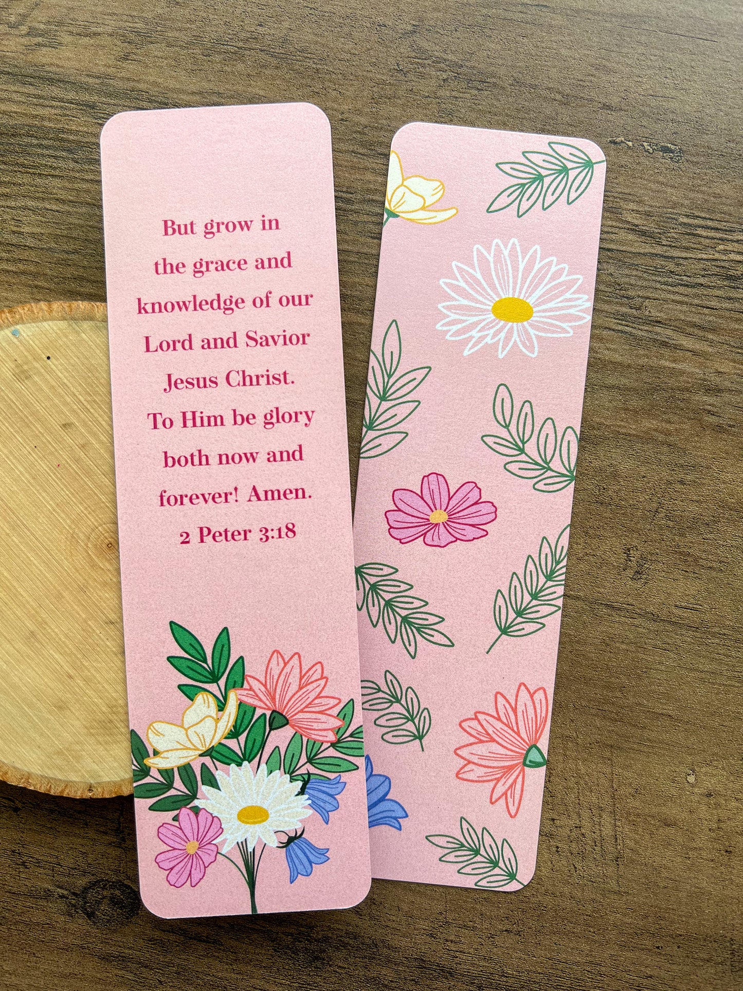 2 Peter 2:18 Floral Bookmarks