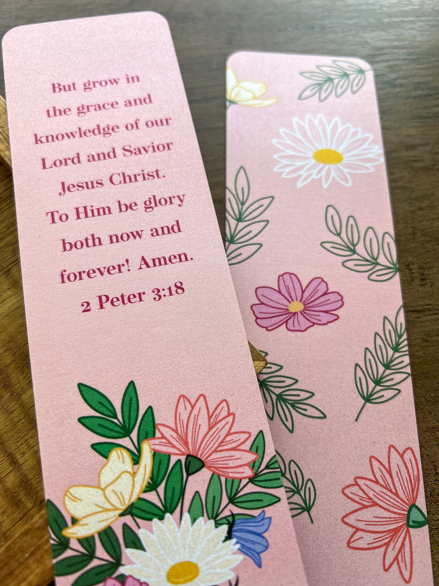 2 Peter 2:18 Floral Bookmarks