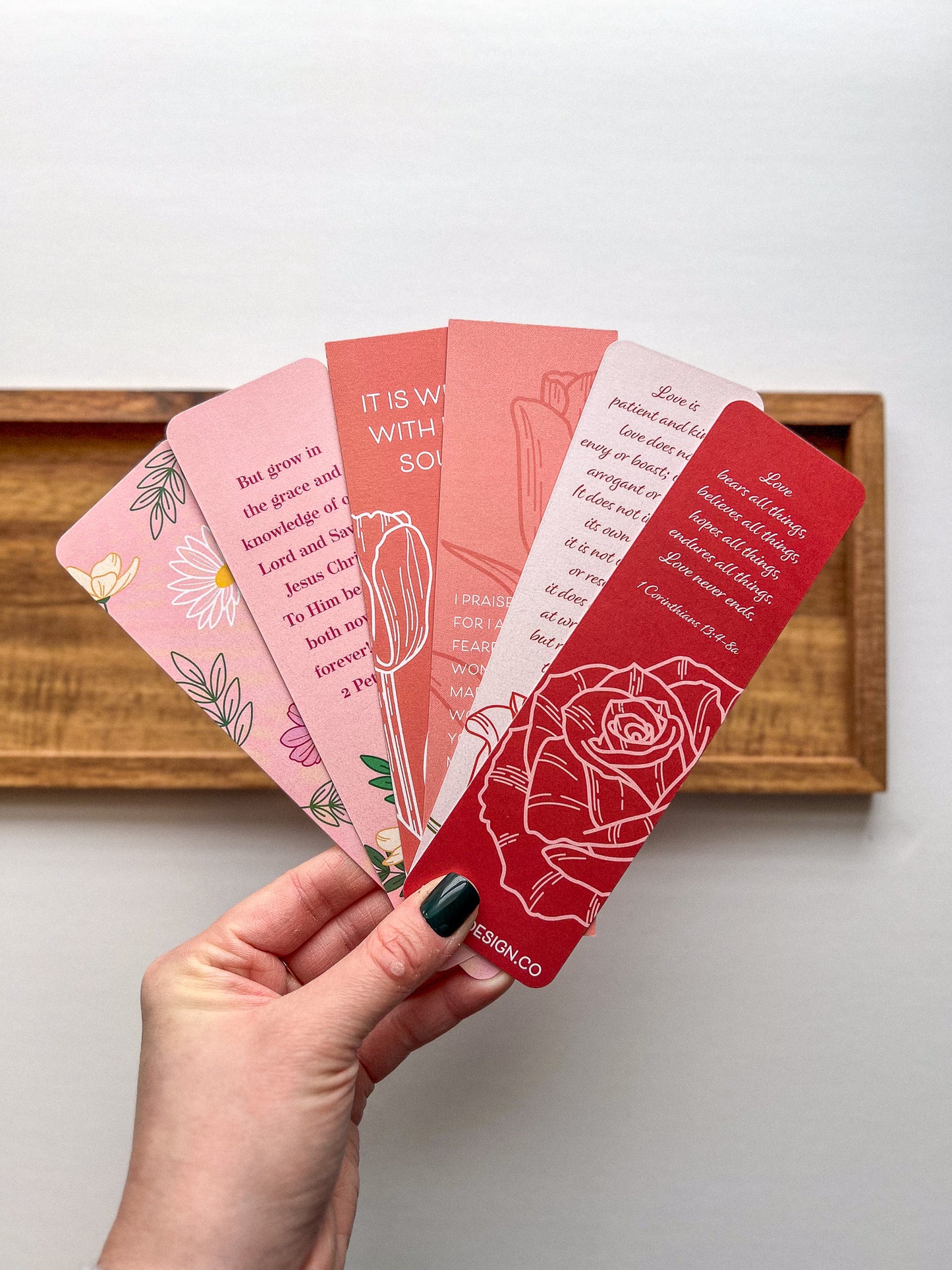 Floral Bible Verse Bookmarks - Pack of 3