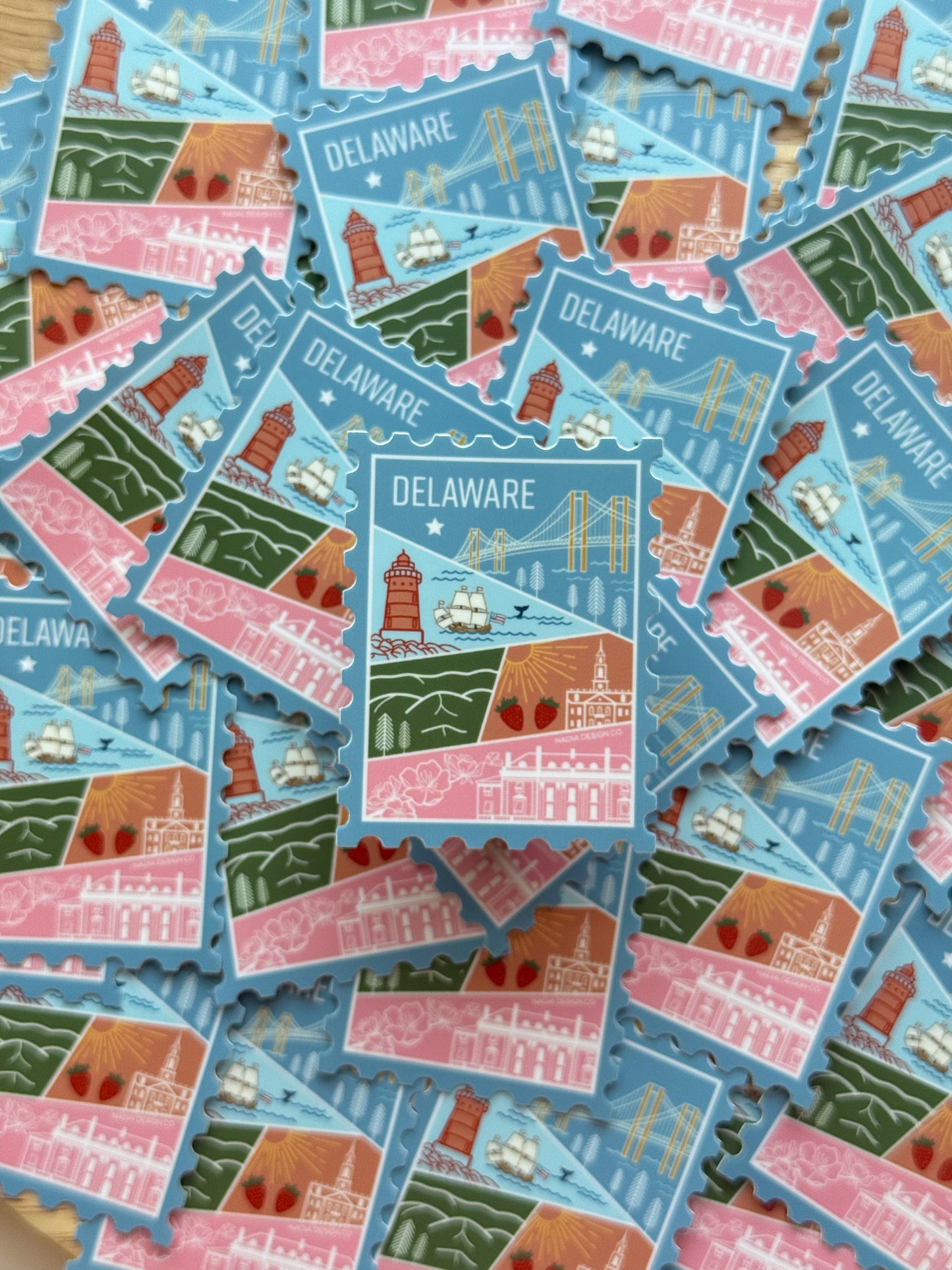 Delaware Stamp Sticker