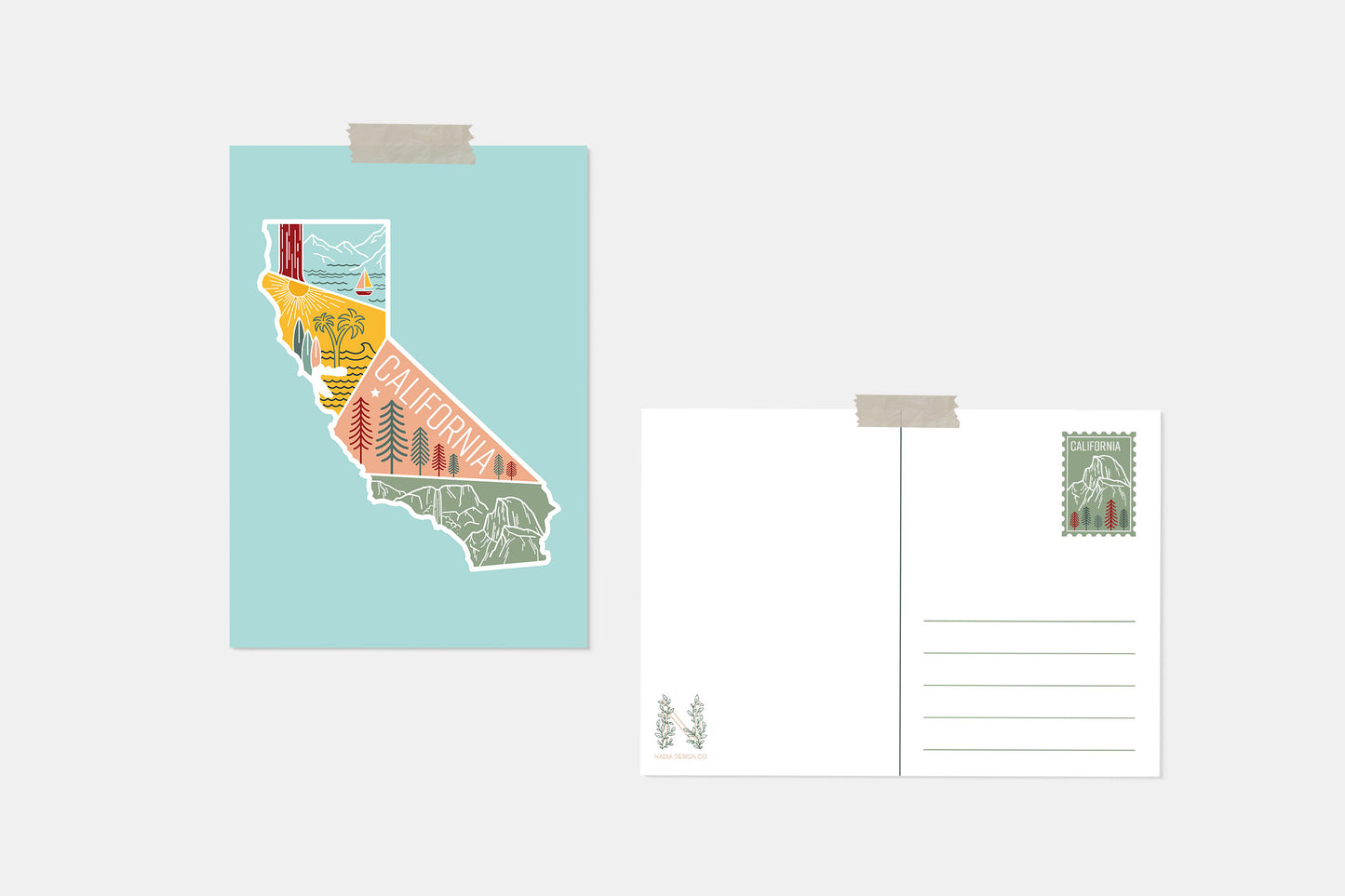 California Travel Postcard