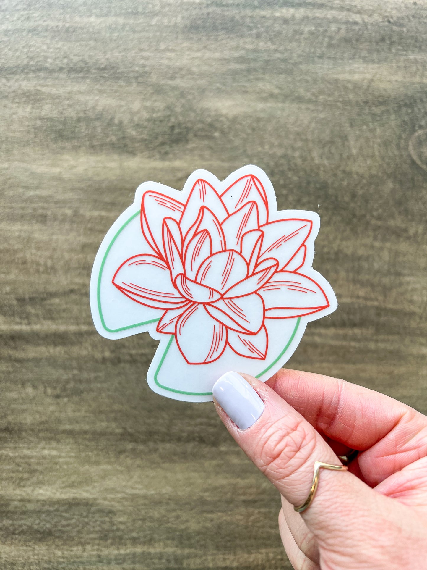 Waterlily Clear Sticker