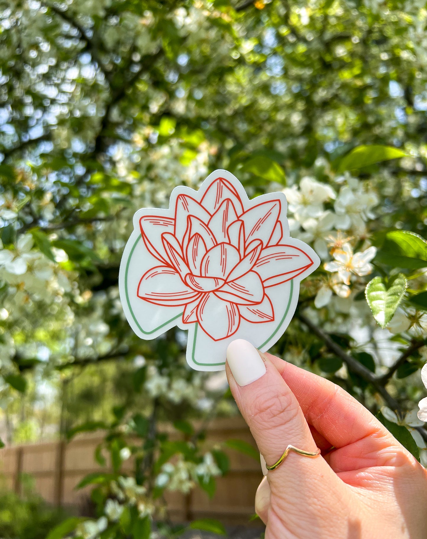 Waterlily Clear Sticker