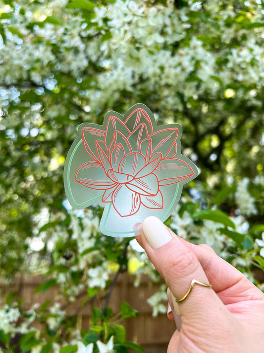 Waterlily Clear Sticker