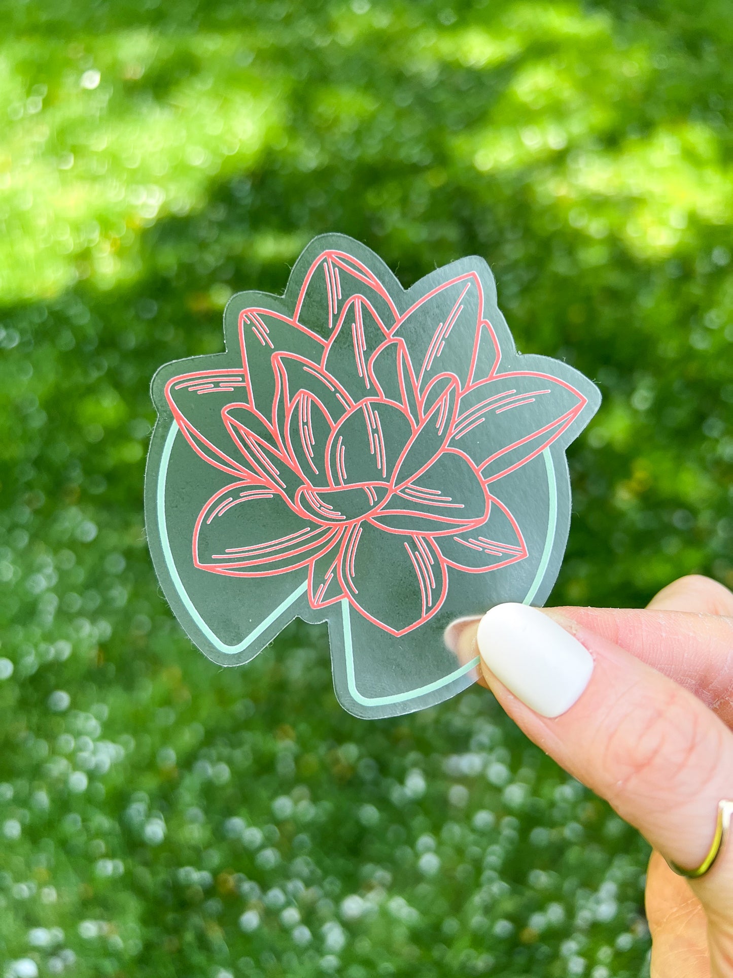 Waterlily Clear Sticker