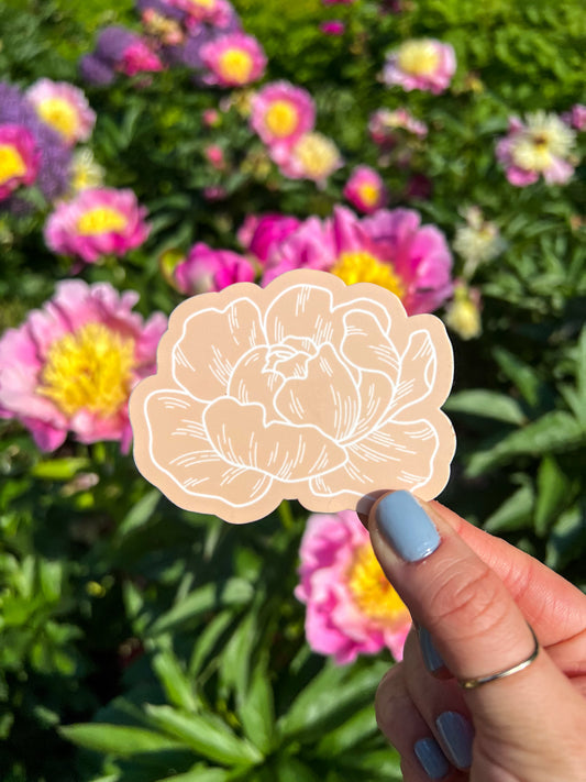 Peony Sticker