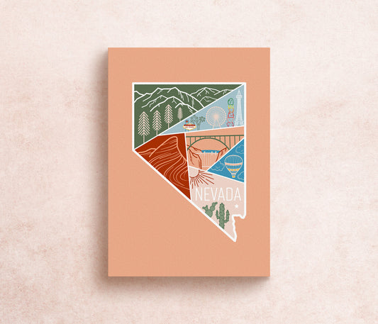 Nevada Travel Postcard