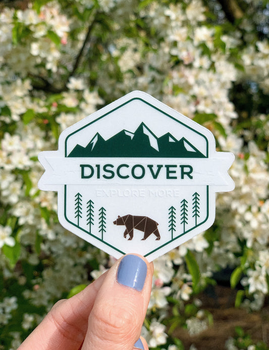Discover Explore More Clear Sticker