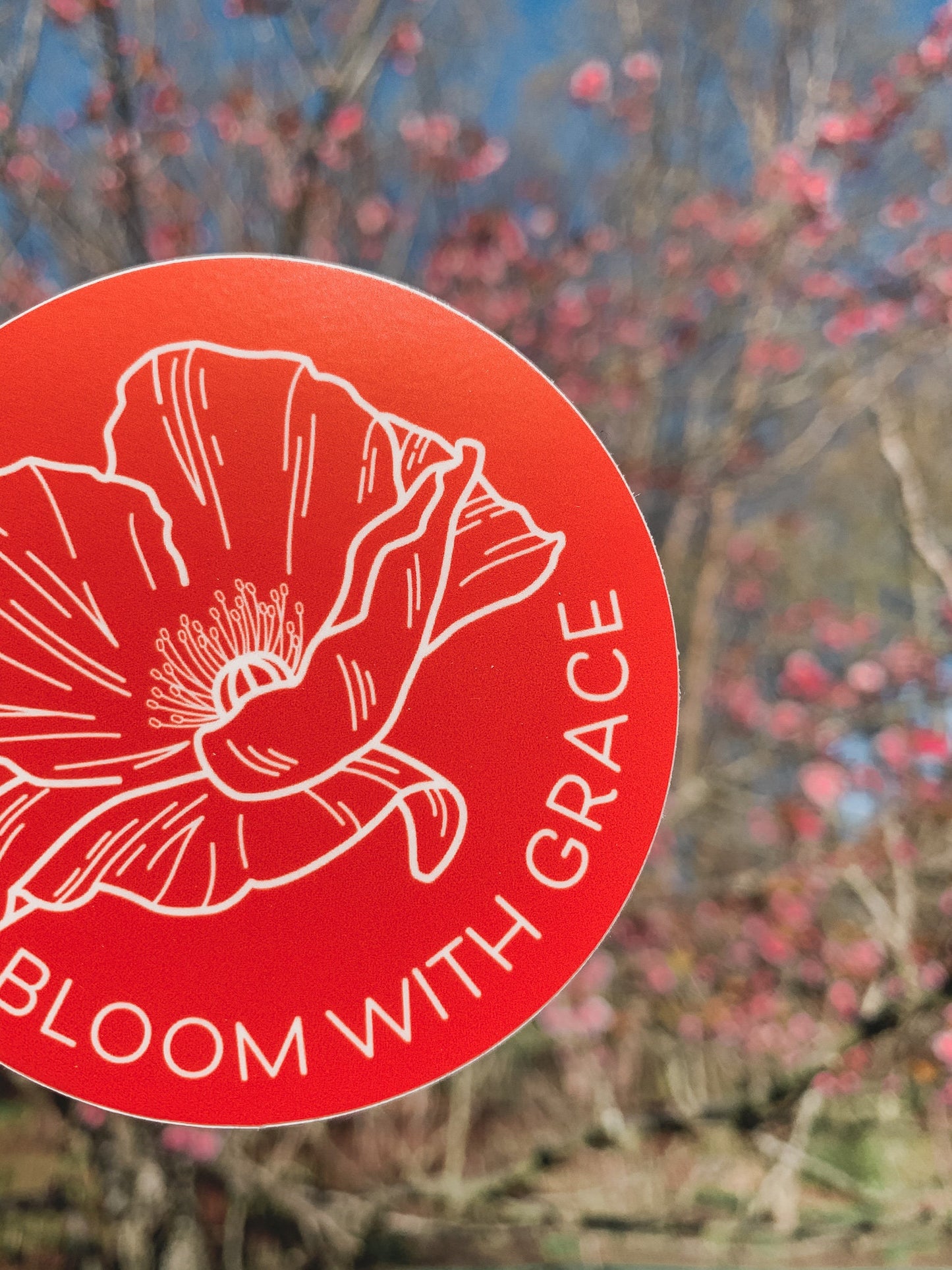 Bloom in Grace Poppy Sticker