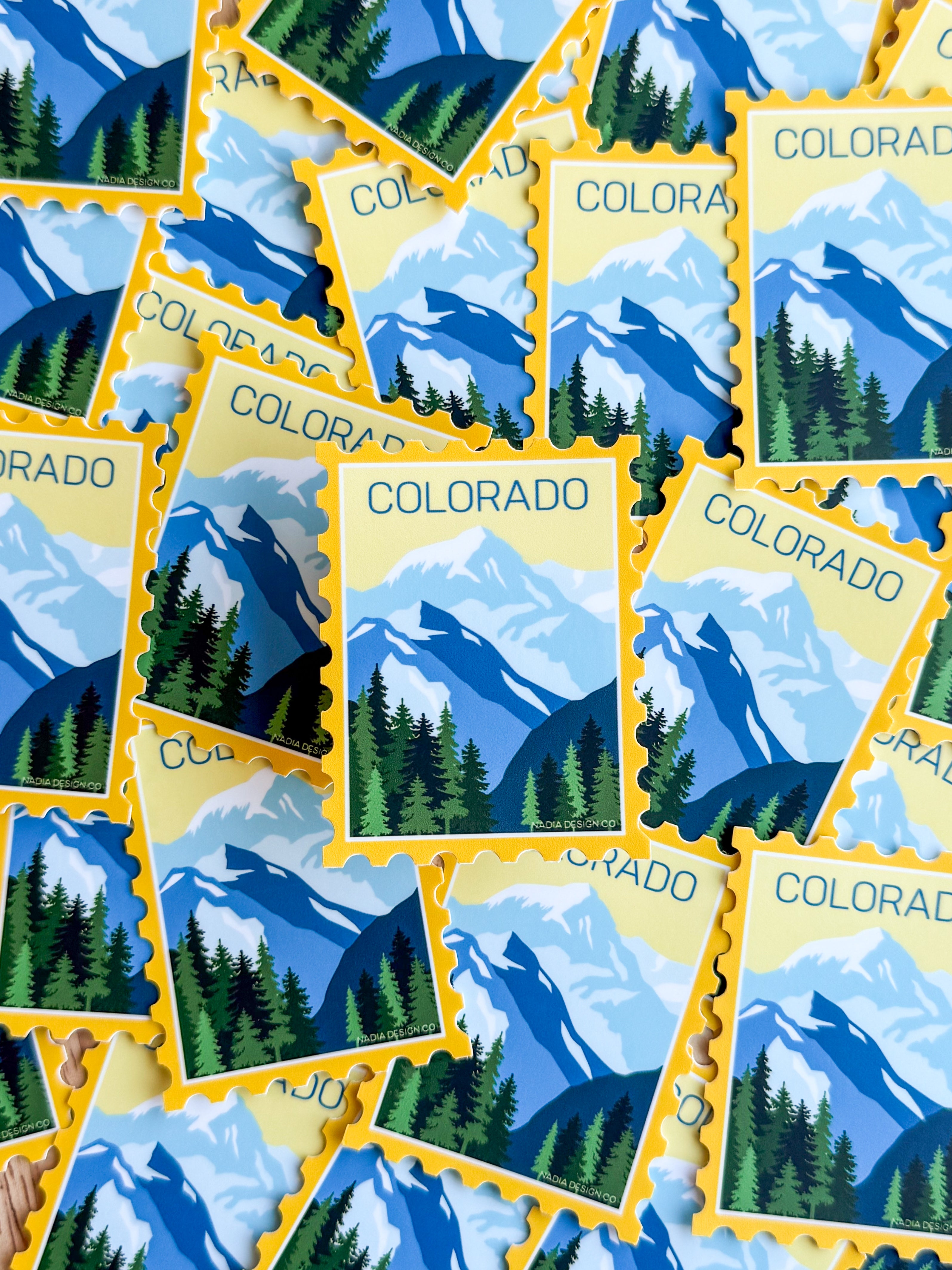 Colorado Mountains Stamp Sticker