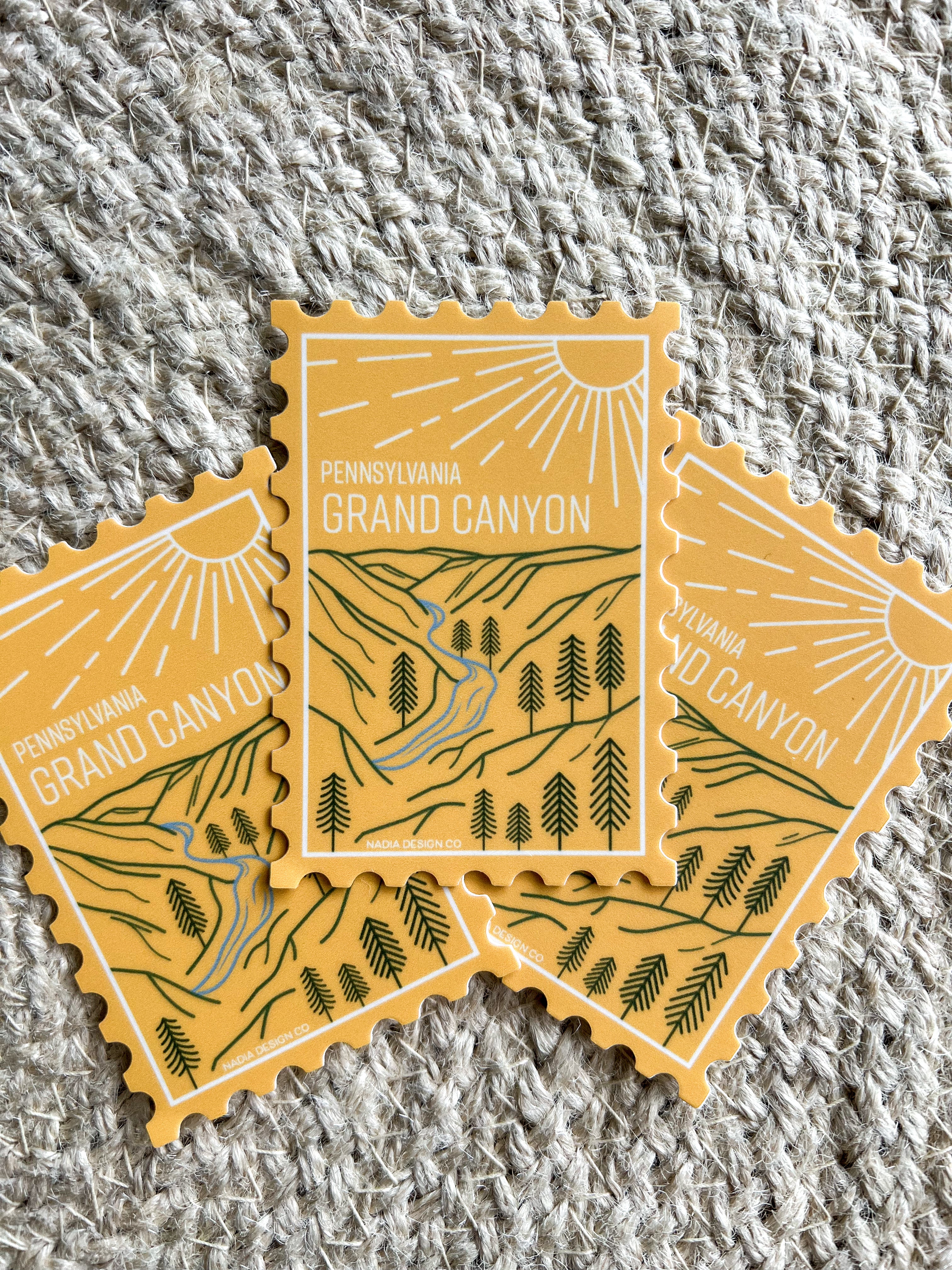 Pennsylvania Grand Canyon Stamp Sticker