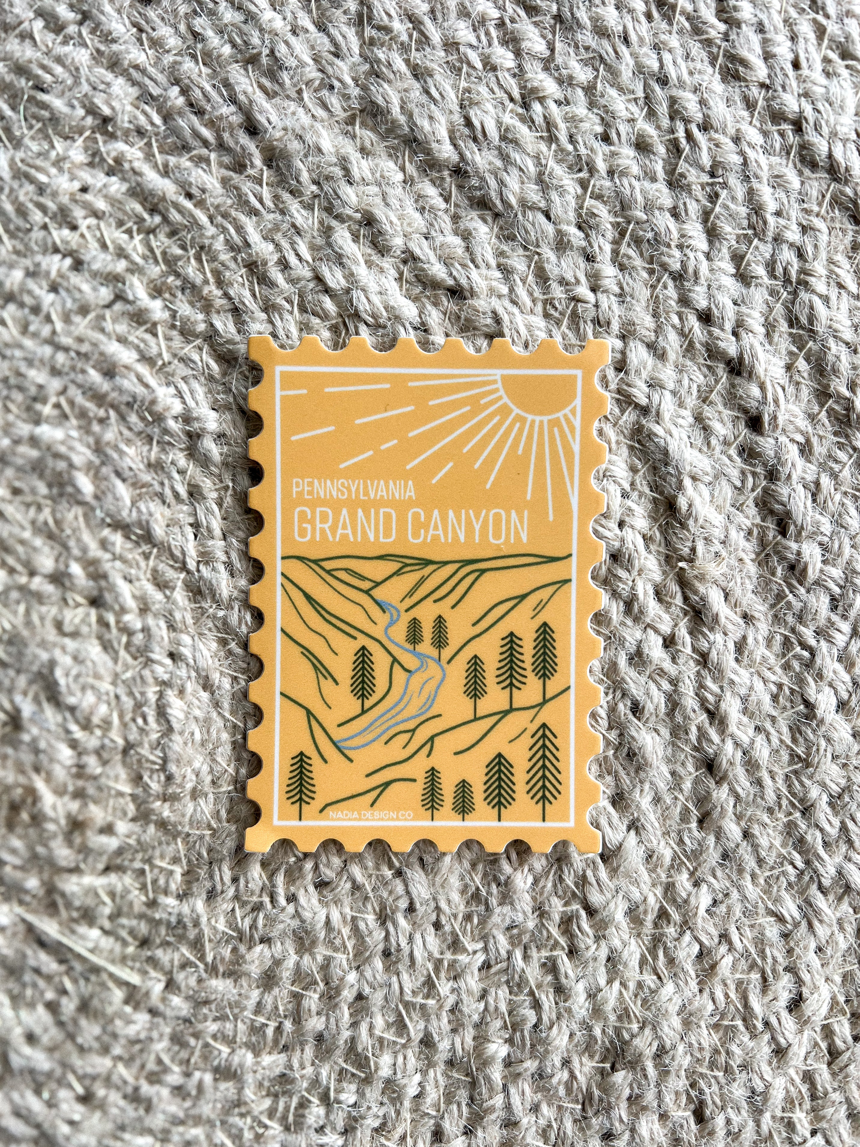Pennsylvania Grand Canyon Stamp Sticker