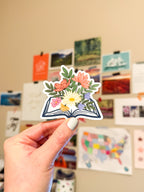 Floral Book Sticker