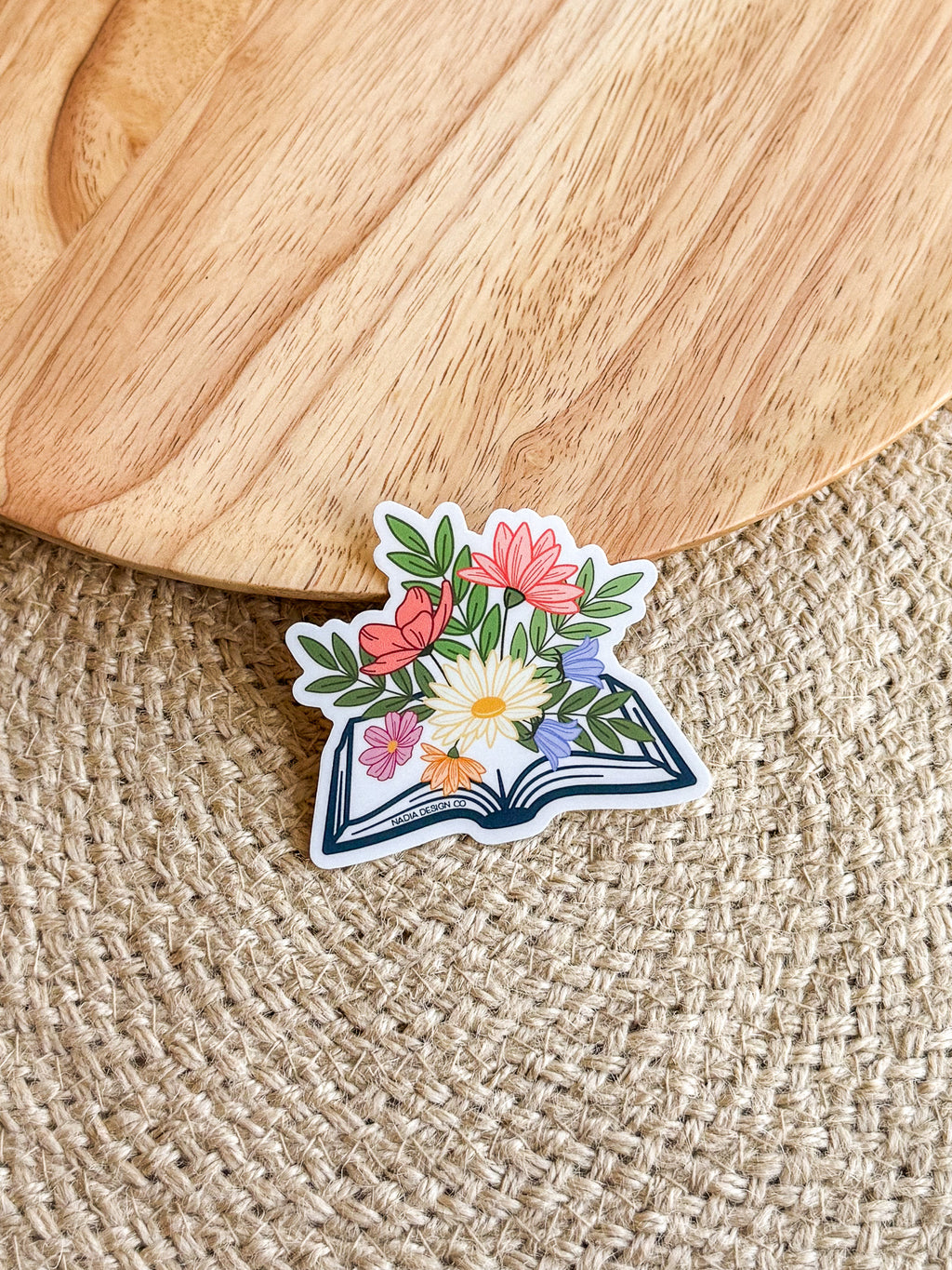 Floral Book Sticker