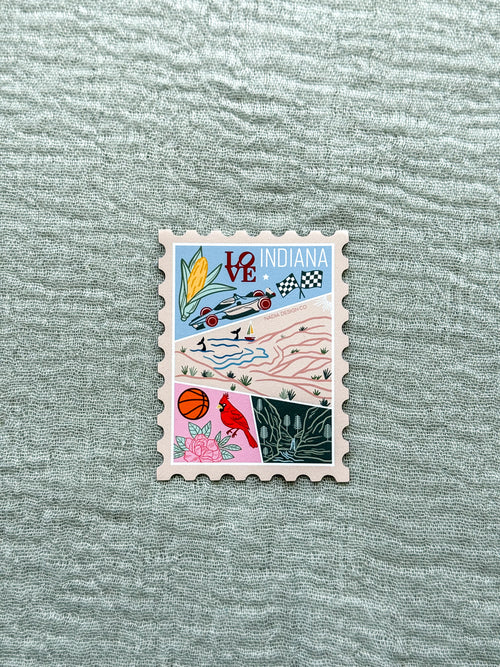 Indiana Stamp Magnet