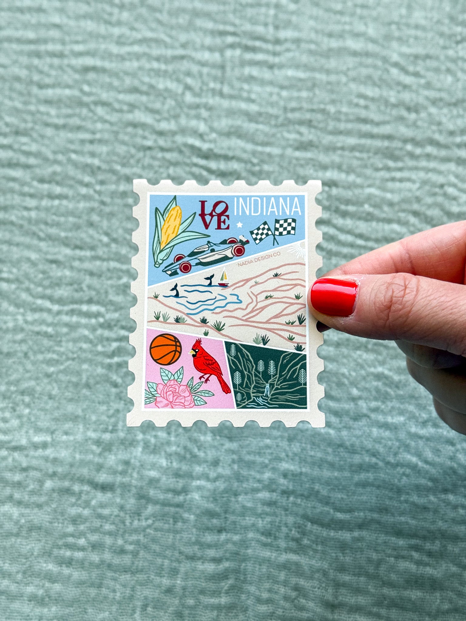 Indiana Stamp Magnet