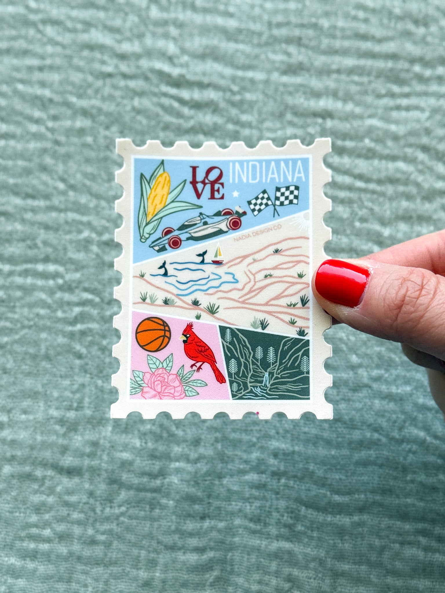 Indiana Stamp Sticker