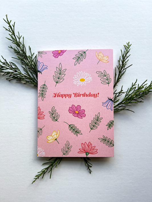 Happy Birthday Wildflower Card