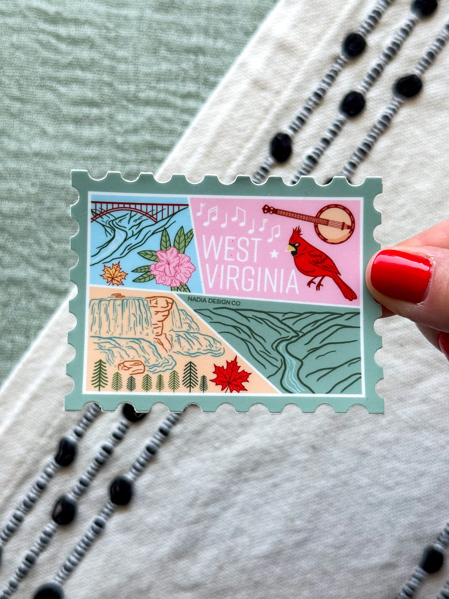 West Virginia Stamp Sticker
