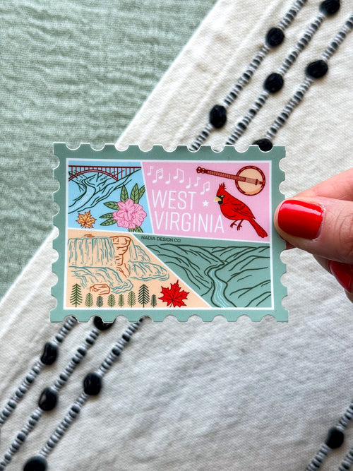 West Virginia Stamp Sticker
