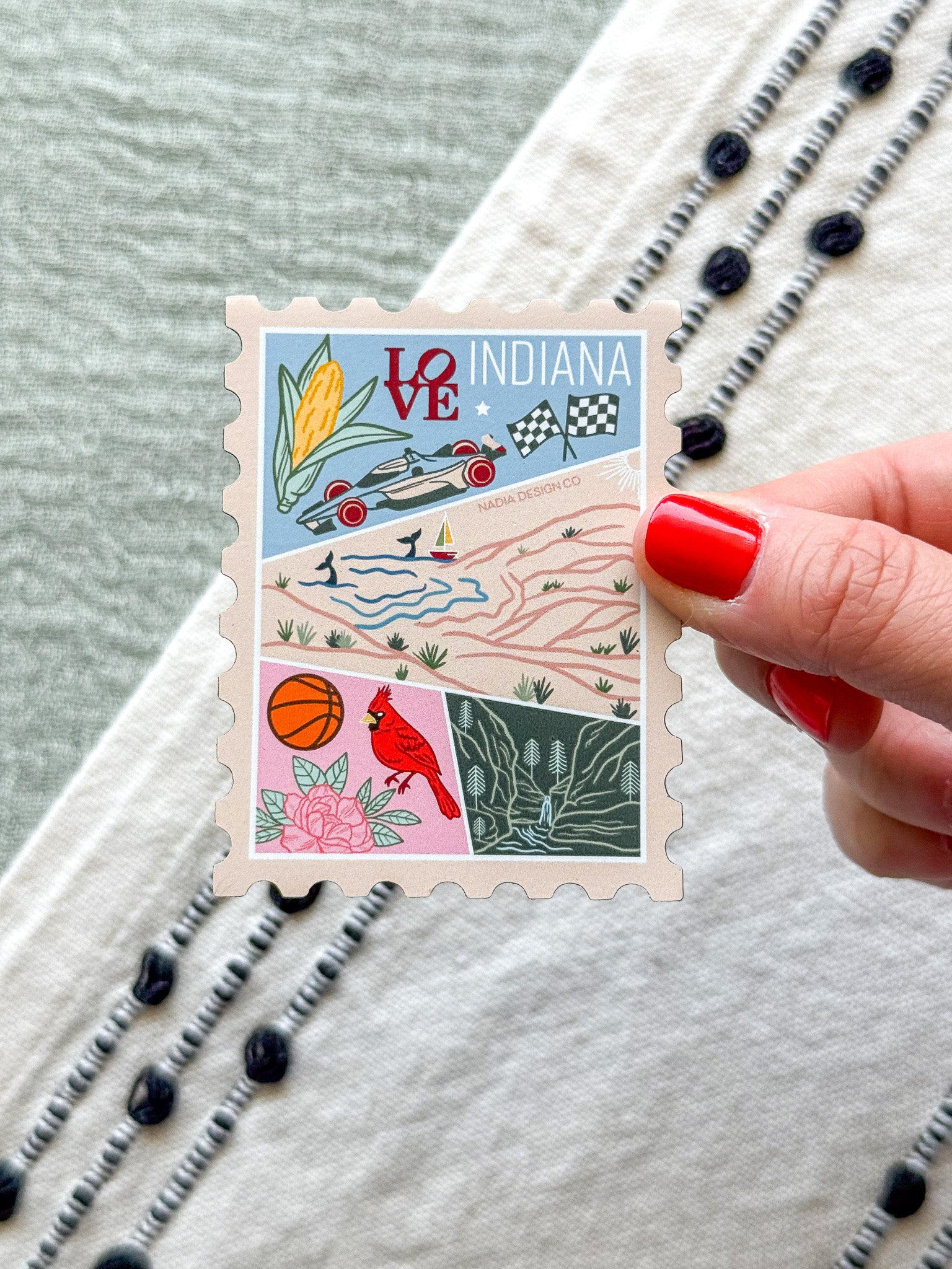 Indiana Stamp Magnet